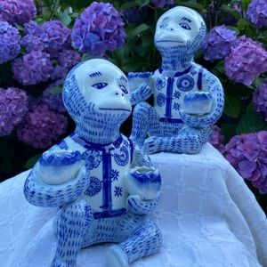 Pair of Chinoiserie Monkeys